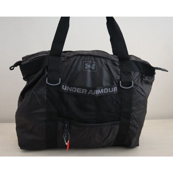 Under Armour 1381908-001 OSFM Black/Metallic Gun Metal Studio Packable Tote Bag - Picture 5 of 11